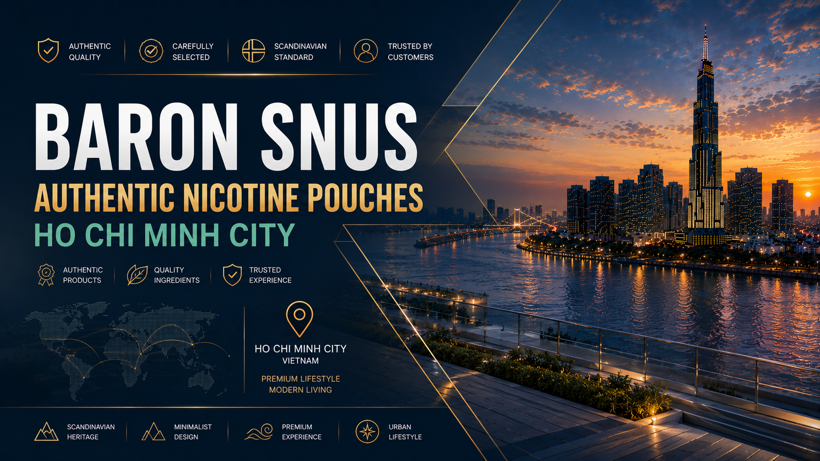 Snus BARON — Extreme 50mg Nicotine Pouches in Saigon